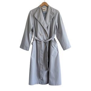 Vintage 1960s Double-Breasted Long Line Trench Coat